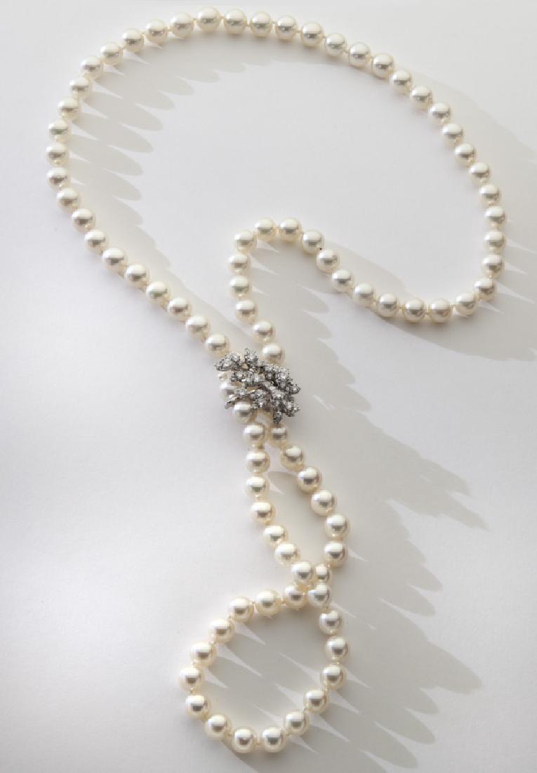 Kurt Wayne 14K gold, diamond and pearl necklace, (1 of 3)