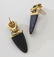 Pair 18K gold, diamond and emerald earrings - 2