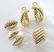 3 Pcs. 14/18K gold fluted jewelry, including: