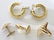 3 Pcs. 14/18K gold fluted jewelry, including: - 2
