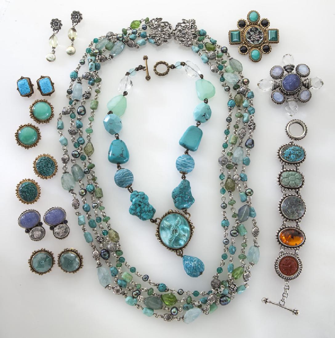 11 Pcs. Stephen Dweck semi-precious jewelry. (1 of 5)