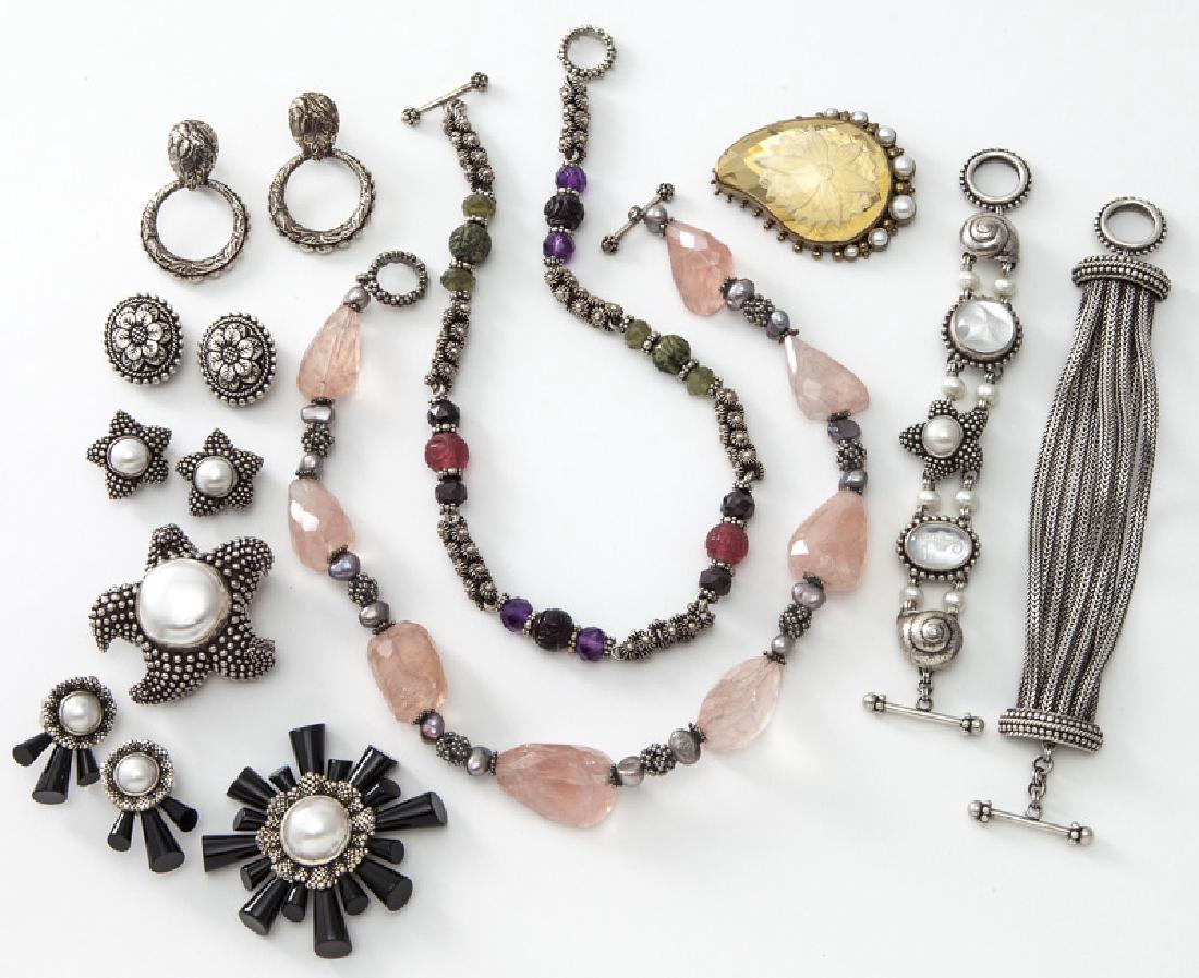 11 Pcs. Stephen Dweck semi-precious jewelry. (1 of 4)