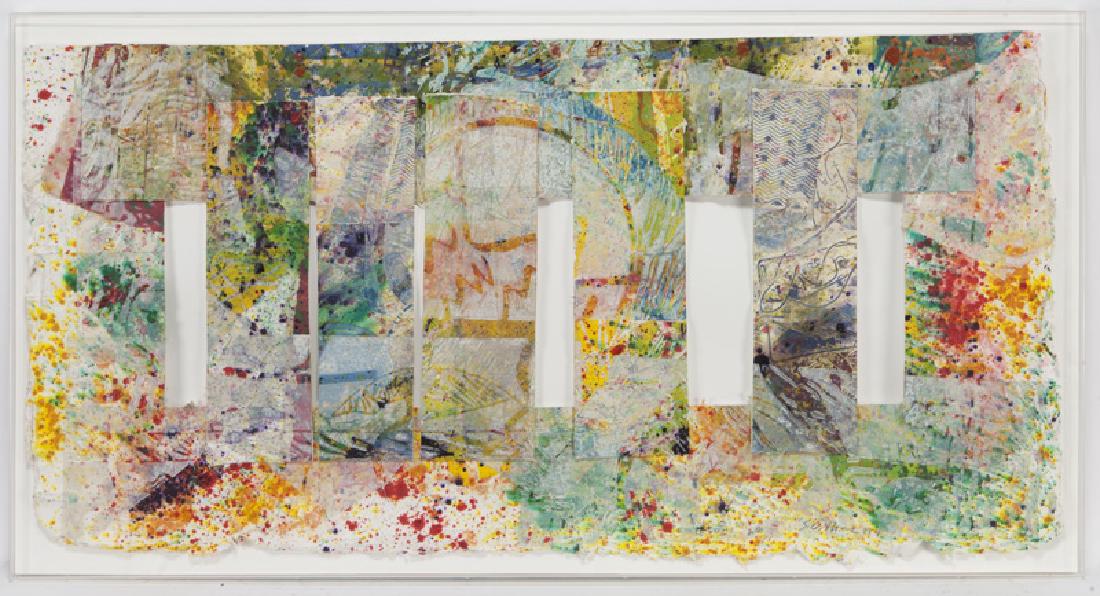 Sam Gilliam "Untitled" monoprint with woodcut, (1 of 8)