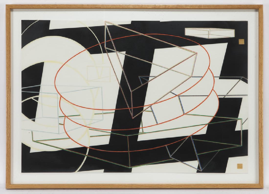 Al Held "Stone Ridge #4" color etching, 1983. (1 of 6)