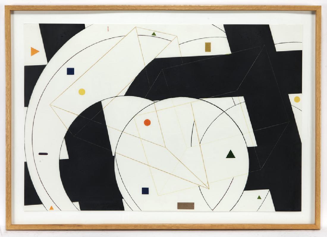 Al Held "Stone Ridge #1" color etching, 1983. (1 of 6)