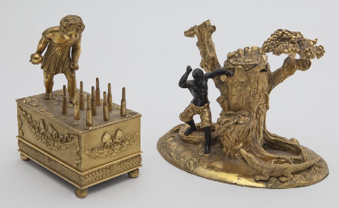 (2) 19th C. Regency style inkwells, (1 of 7)