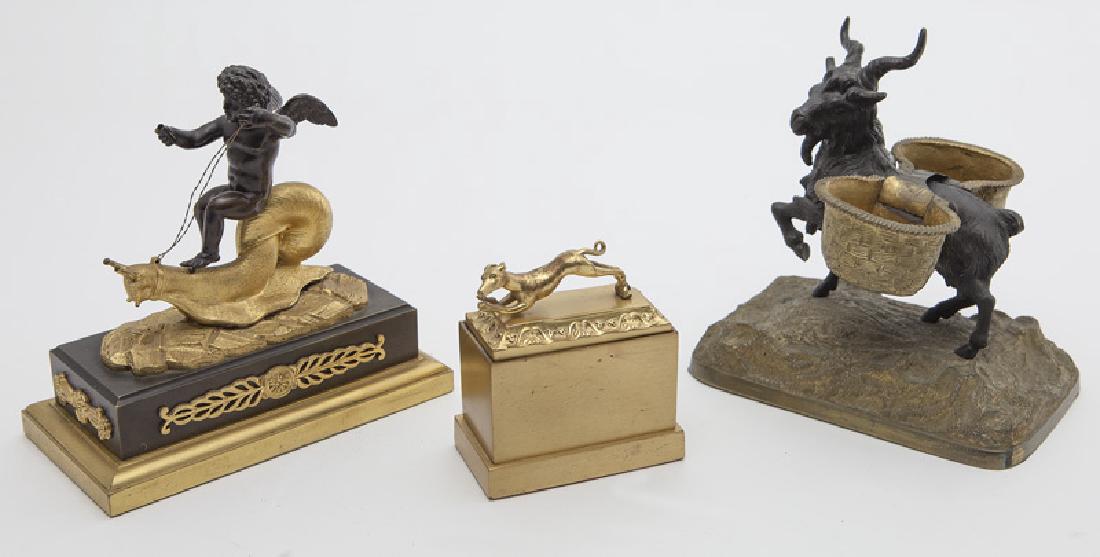 (3) 19th C. Regency style inkwells, (1 of 9)