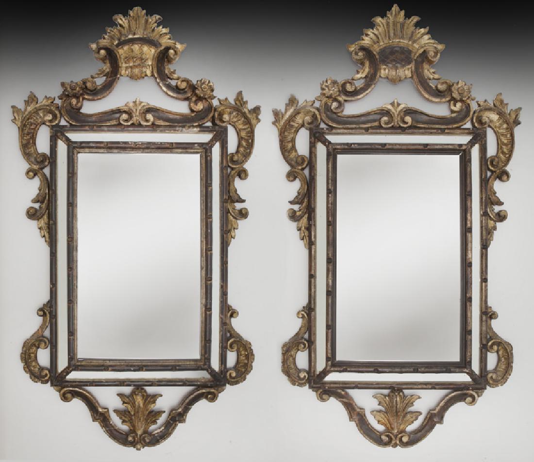 Pr. Italian carved giltwood mirrors, (1 of 8)