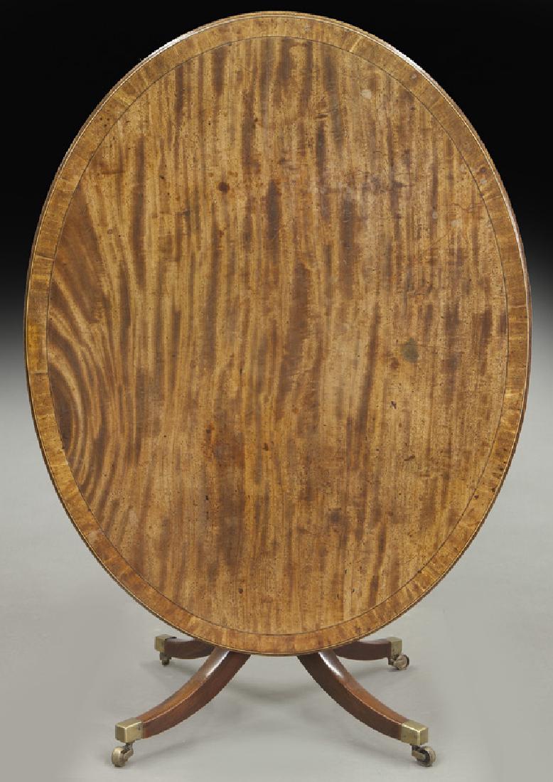 English George III mahogany oval breakfast table (1 of 7)