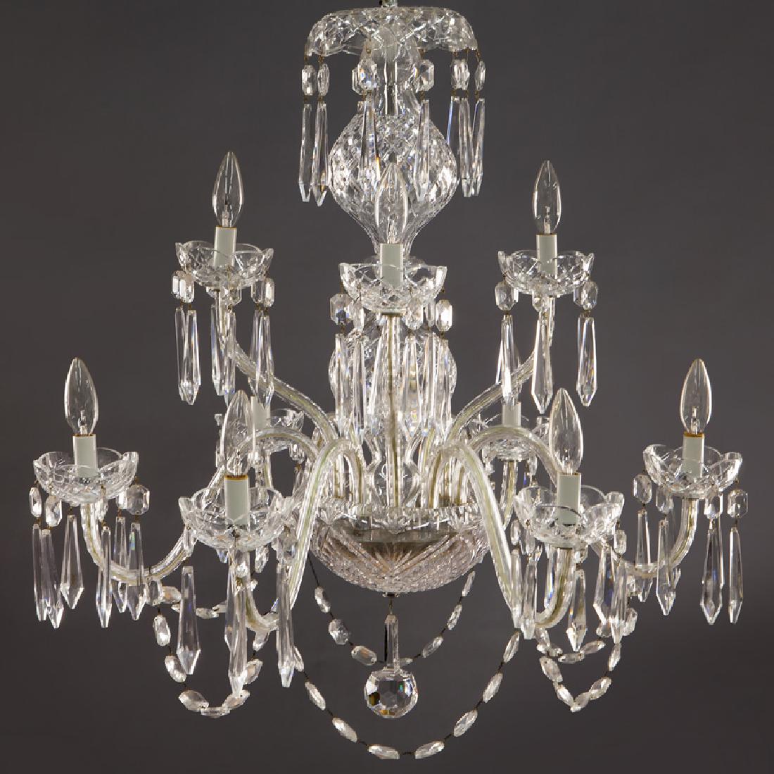 Waterford 9-light cut crystal chandelier, (1 of 8)