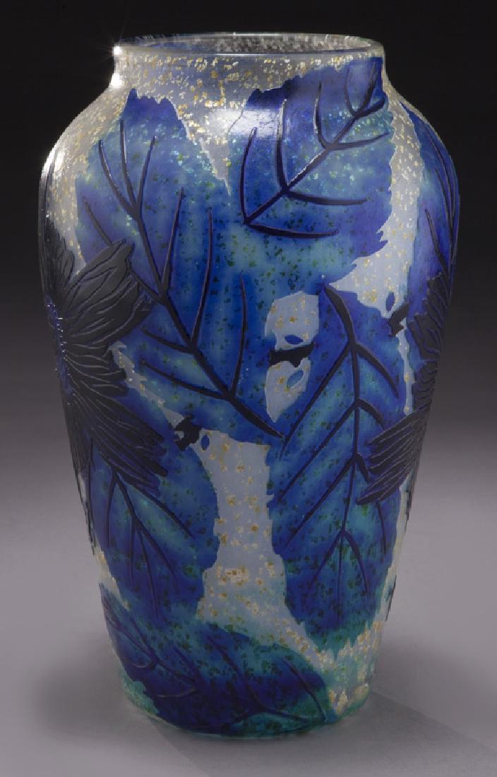 Rare Muller Freres cameo art glass vase (1 of 8)