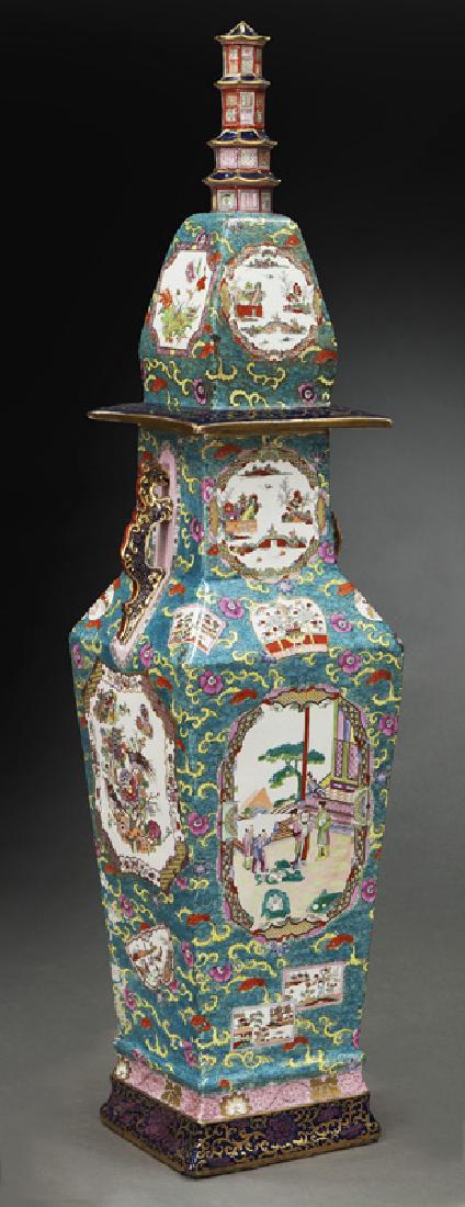 Large Mason & Co. ironstone lidded hall vase (1 of 10)