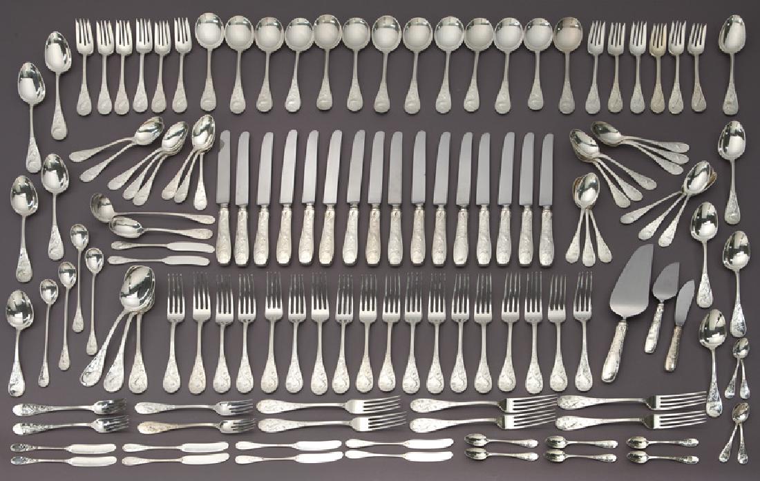 131 Pcs. Tiffany & Co. Audubon sterling flatware, (1 of 3)