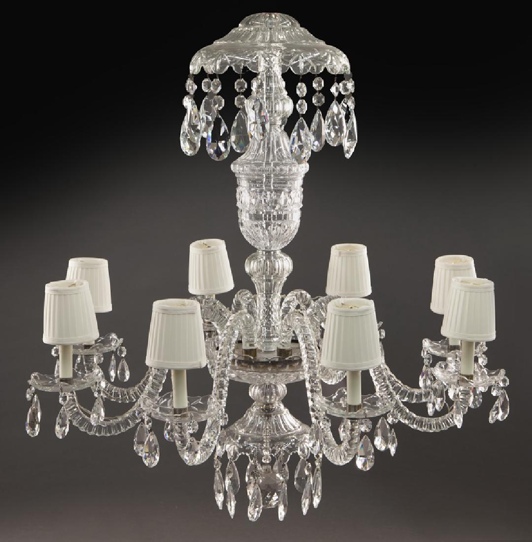 English cut crystal 8-light chandelier, (1 of 6)