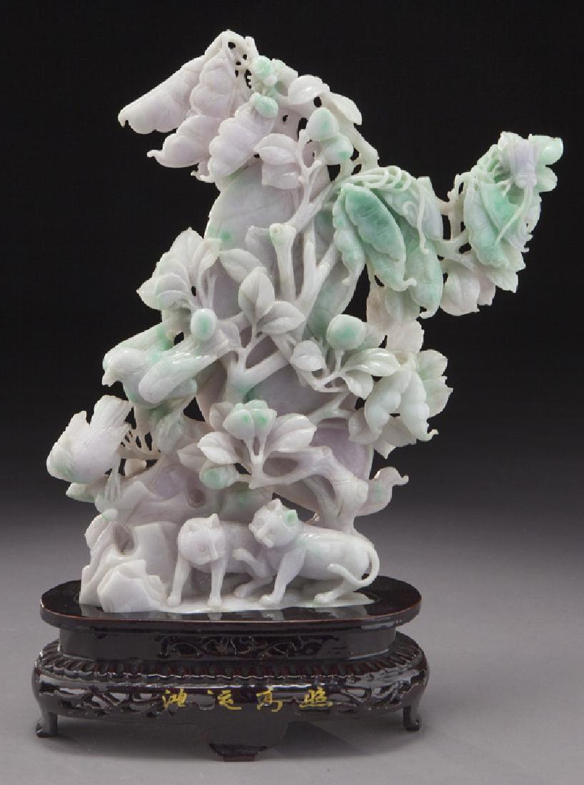 Chinese carved jade statue depicting birds, (1 of 7)