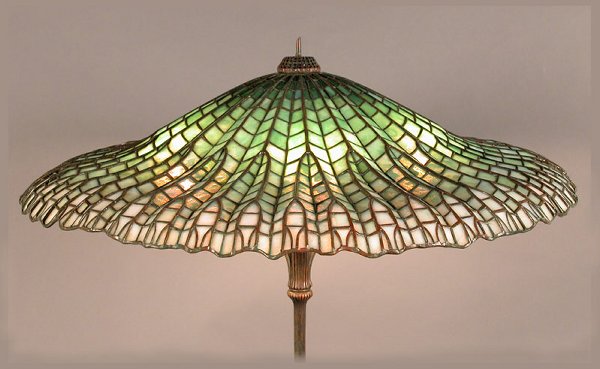 Marked Tiffany leaded and stained glass - 2