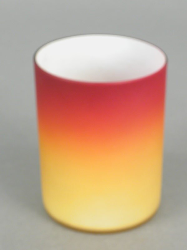 Two satin Wheeling peachblow items includ - 2