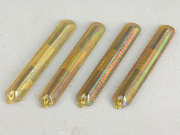 Four Tiffany iridescent gold Favrile pri