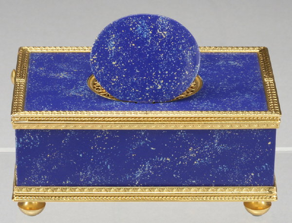 A Reuge "Lapis Lazuli" singing bird box automoton - 3