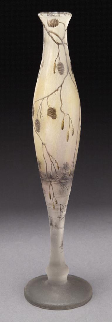 Daum Nancy pine cone pattern scenic vase (1 of 8)