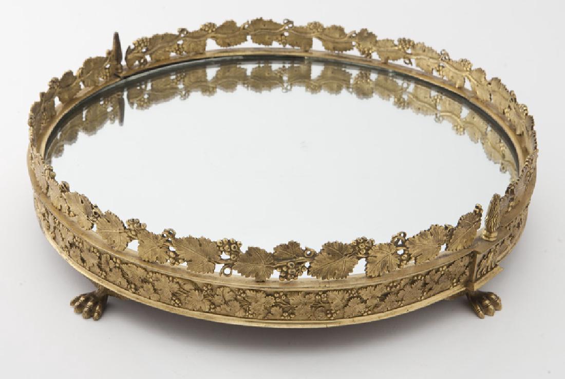 Gilt bronze mirrored plateau, (1 of 6)