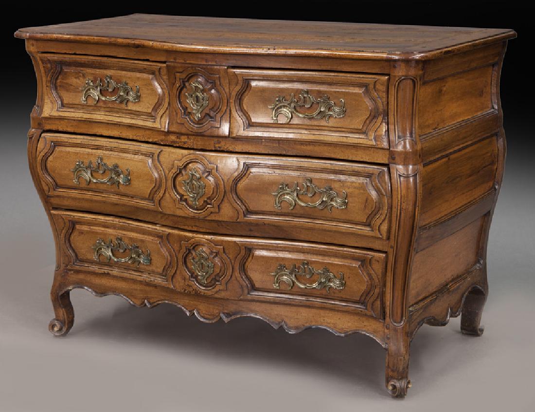 18th C. French Provincial walnut commode (1 of 9)
