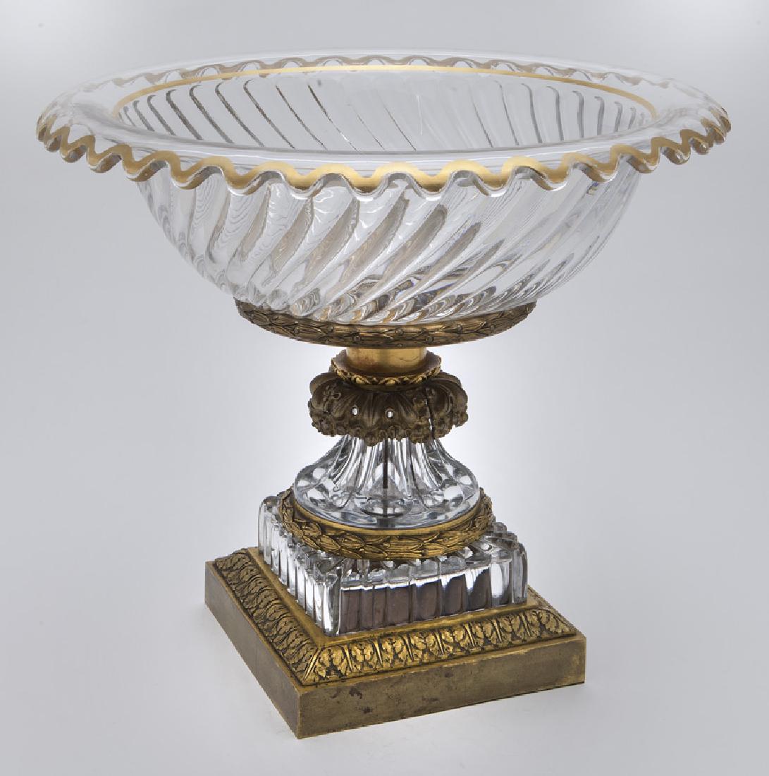 Baccarat style lead crystal centerpiece bowl, (1 of 7)