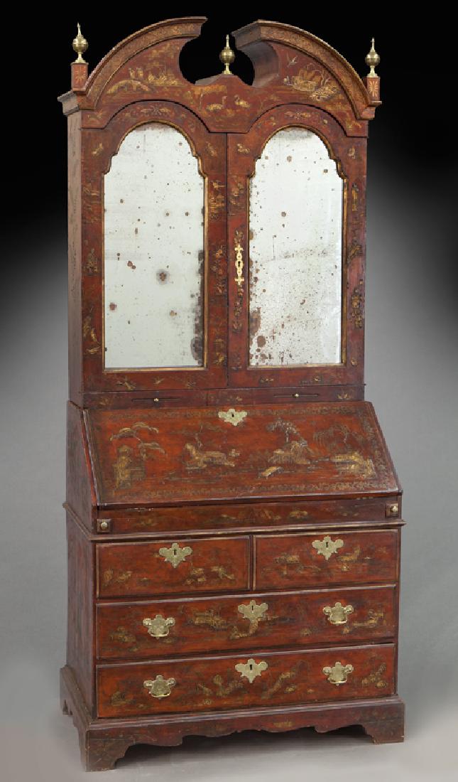 Chinoiserie decorated secretary bookcase (1 of 13)