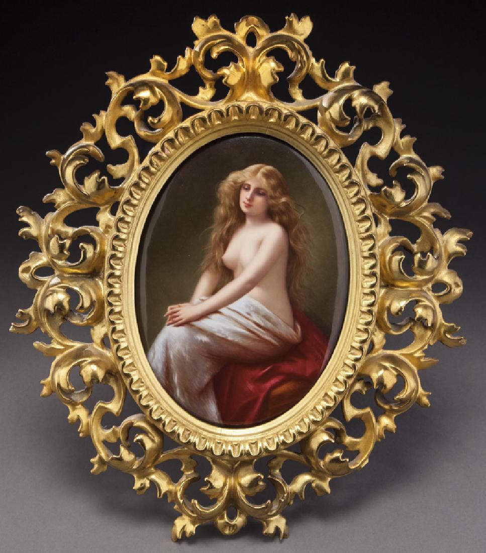 KPM painted porcelain plaque (1 of 5)