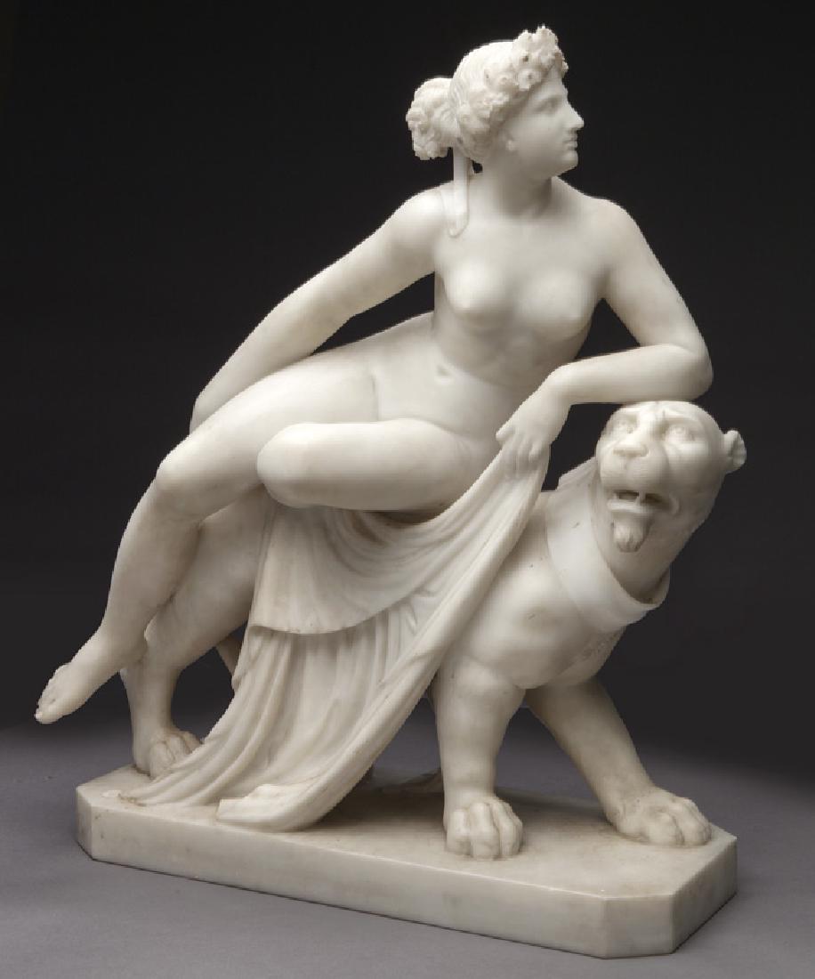 White marble sculpture depicting "Ariadne (1 of 10)