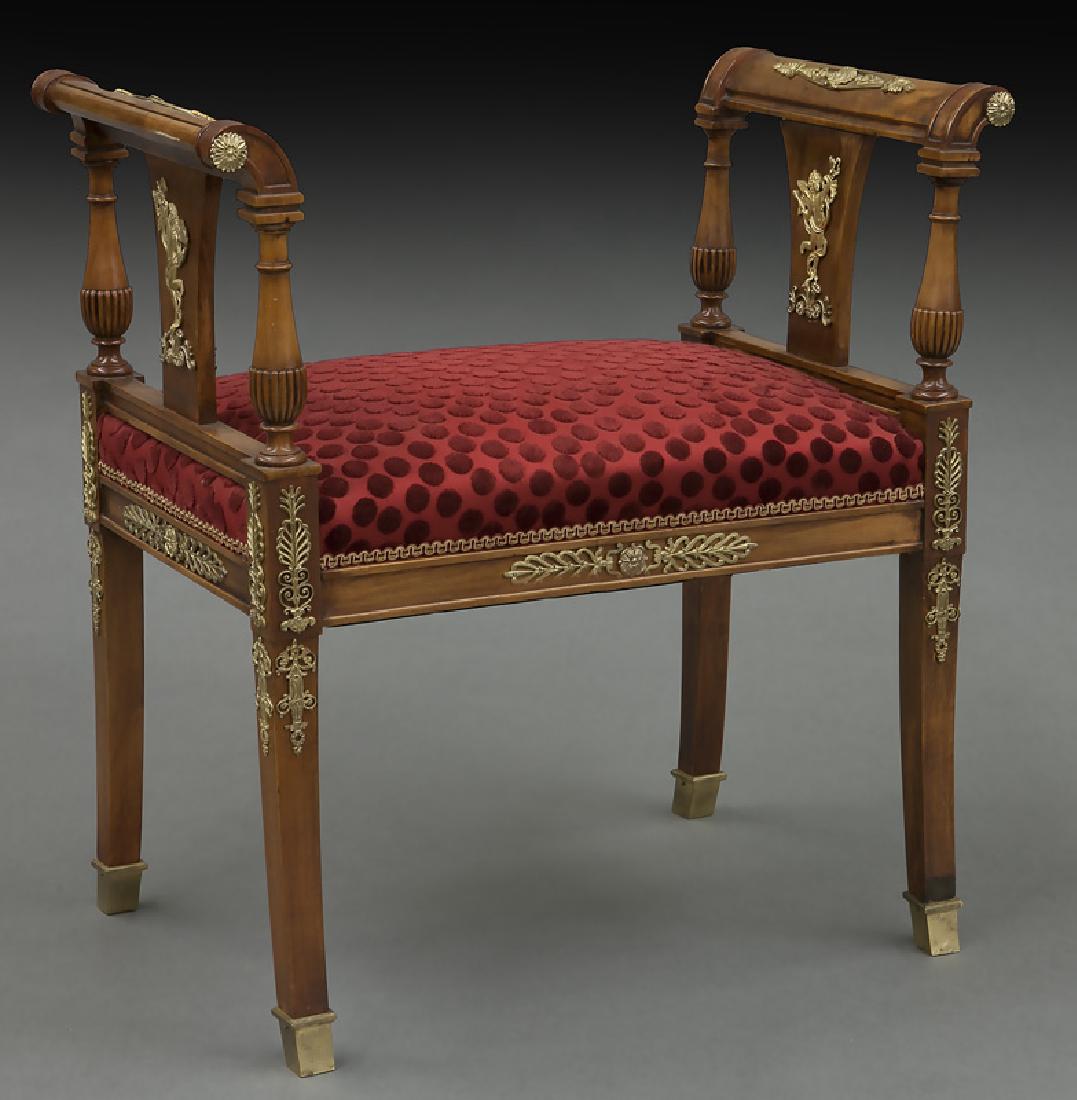 French Empire style dressing stool, (1 of 7)
