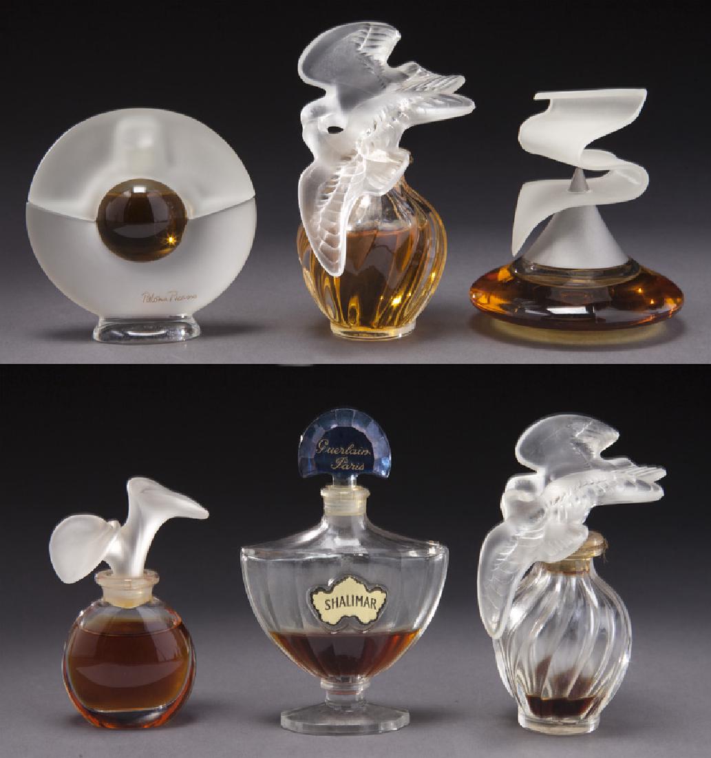 (6) Glass perfume bottles, (1 of 10)