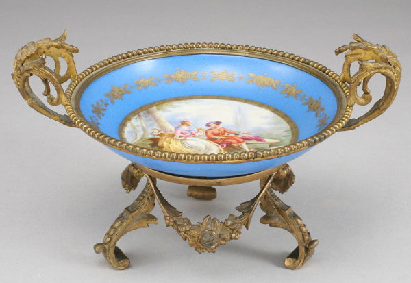 A Sevres porcelain ormolu mounted bowl - 2