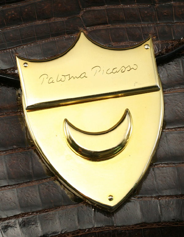 Paloma Picasso dark brown crocodile purse - 2