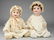 414: (2) German bisque Character baby dolls