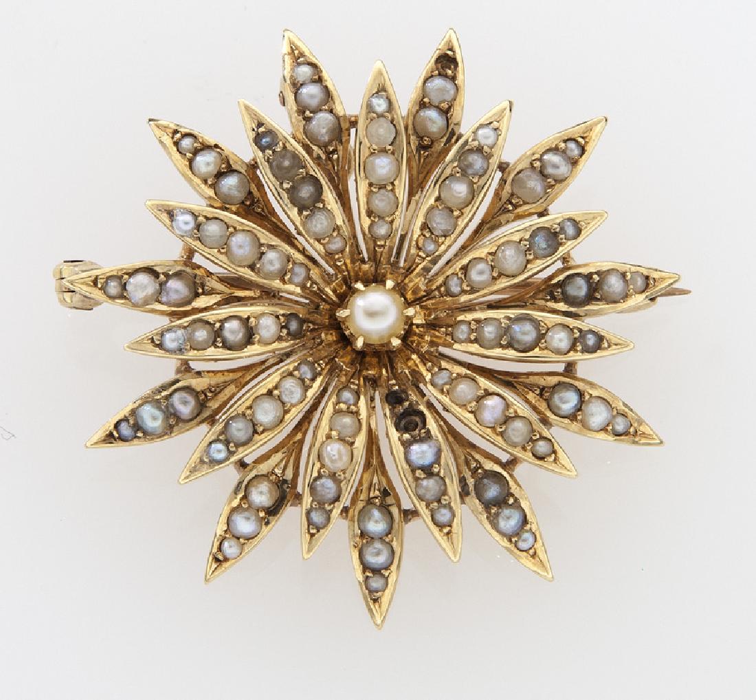 Victorian/Edwardian 14K gold and seed pearl (1 of 2)