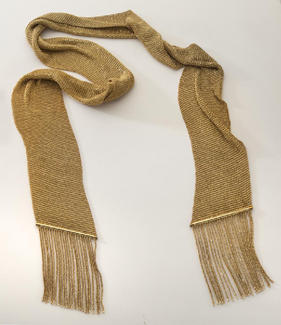 Yuri Ichihashi 18K gold mesh necklace. (1 of 3)