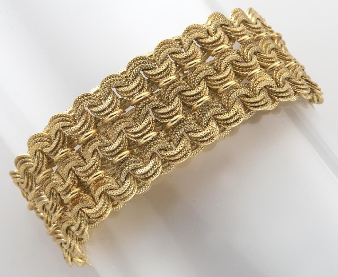 Italian 18K gold mesh bracelet