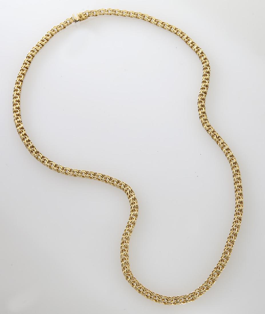Tiffany & Co. 18K yellow gold chain link necklace. (1 of 2)