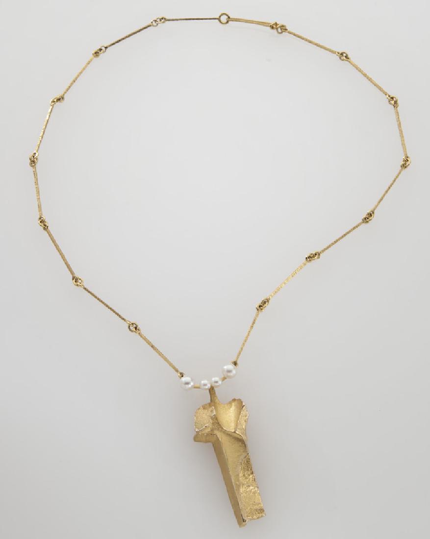 Björn Weckström for Lapponia 14K gold and cultured (1 of 3)