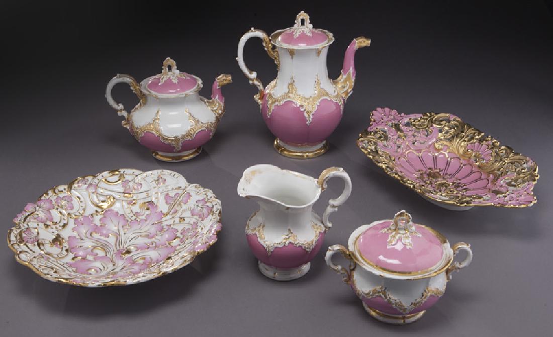 4 Pc. Meissen tea set and two Meissen bowls, (1 of 9)