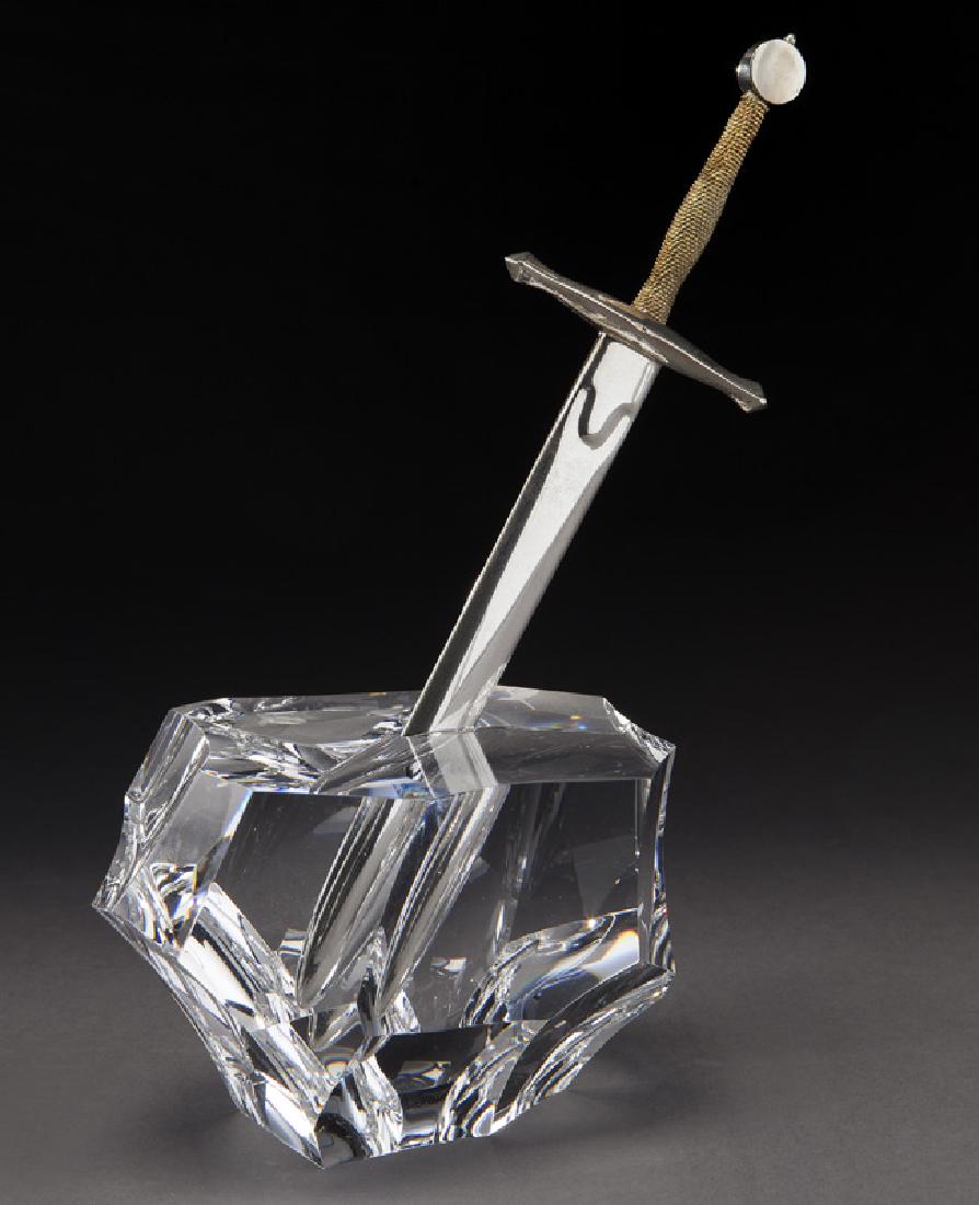 Steuben "Excalibur" sculpture. (1 of 8)
