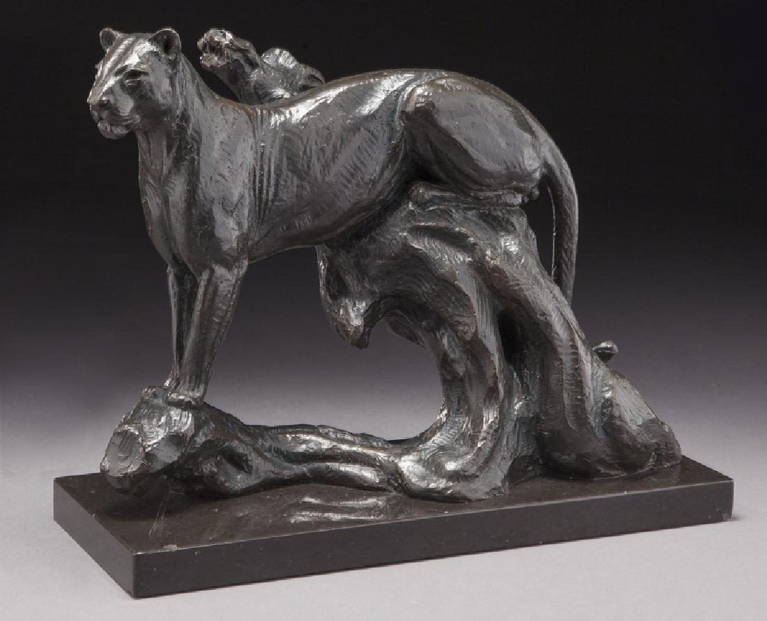 Kent Ullberg "Mountain Lion" bronze sculpture. (1 of 8)