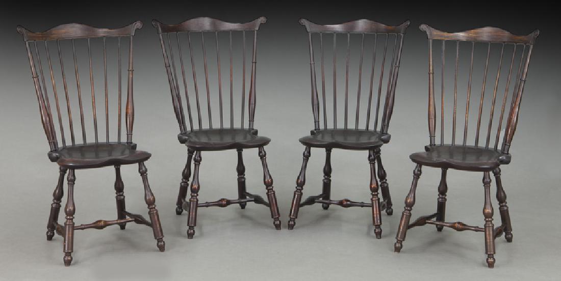 Set of four "D.R. Dimes" windsor chairs, (1 of 10)