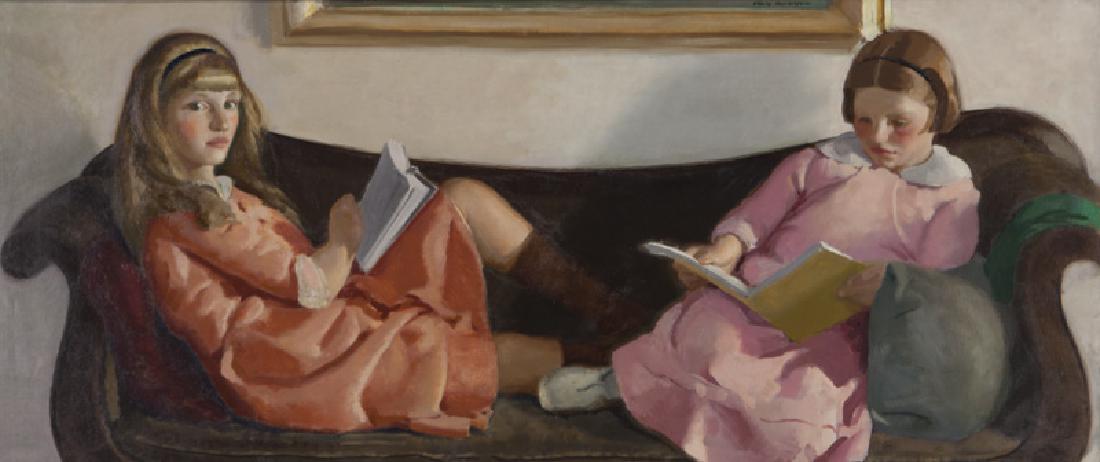 Charles Hopkinson "Girls Reading (Elinor and (1 of 7)