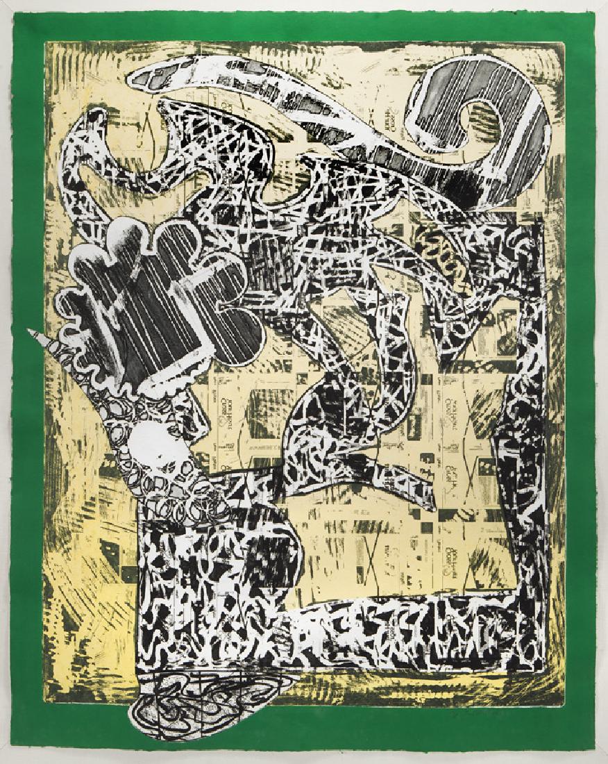 Frank Stella "Green Journal" etching, screenprint, (1 of 7)