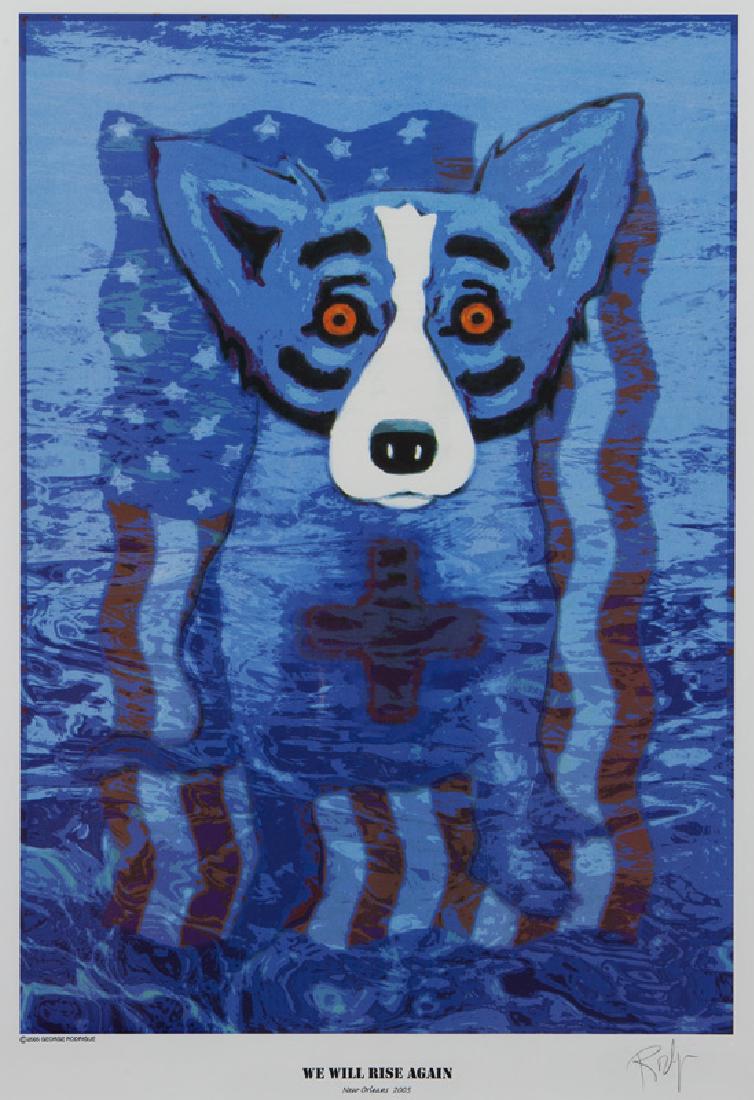 George Rodrigue "We Will Rise Again" silkscreen, (1 of 6)