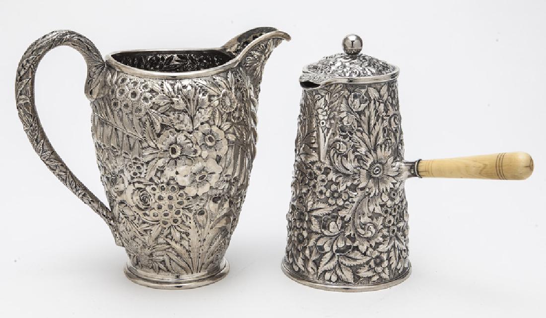 (2) Ornate American sterling silver pitchers, (1 of 9)