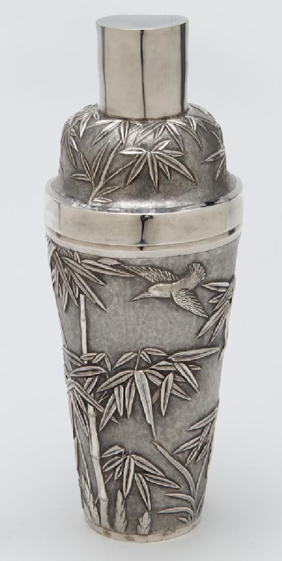Chinese export sterling silver cocktail shaker (1 of 7)