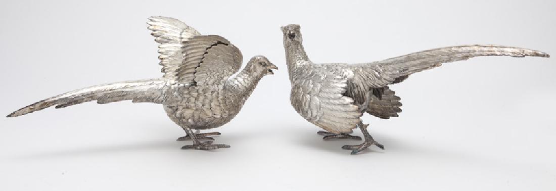 Pr. sterling silver pheasants, (1 of 11)